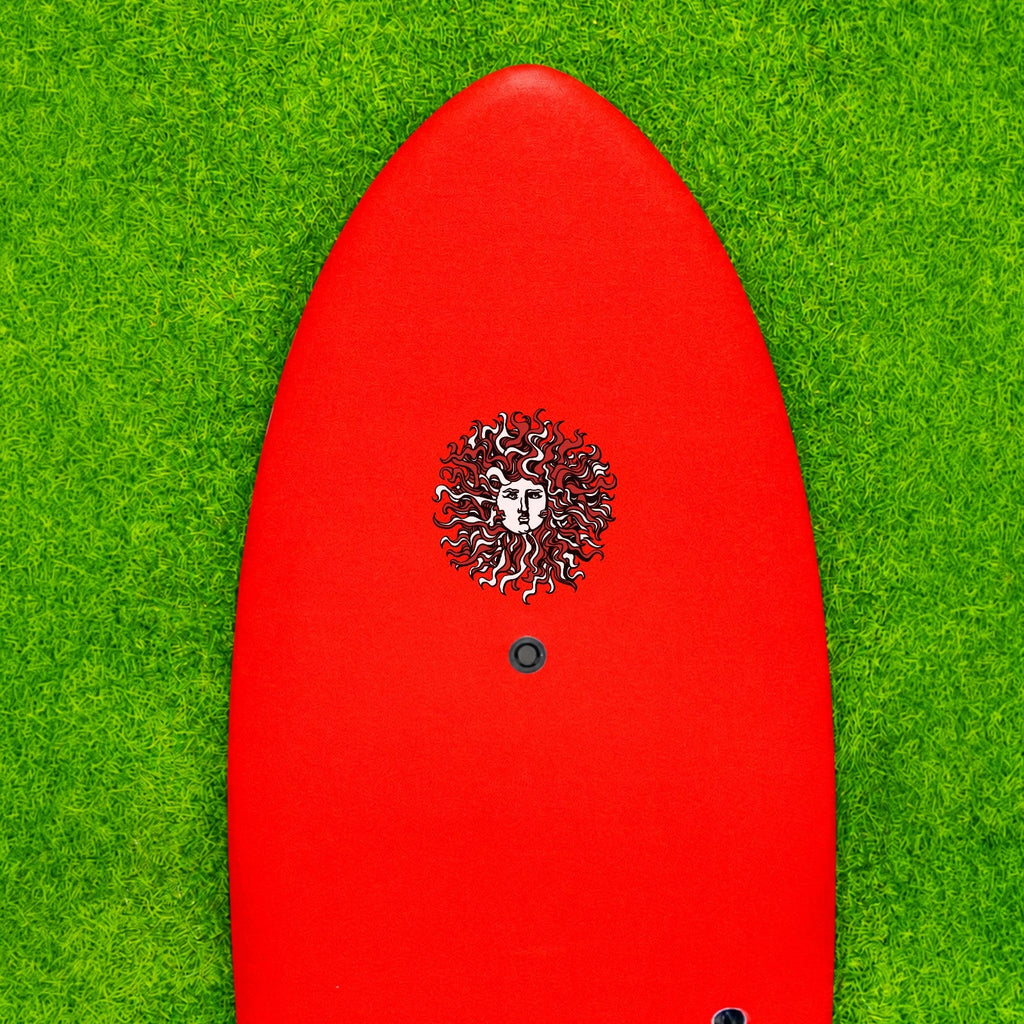 5-5 5ft 5in Fish - Soft Top Short Foam Surfboard for Beginners and Kids - Includes Leash and Fins