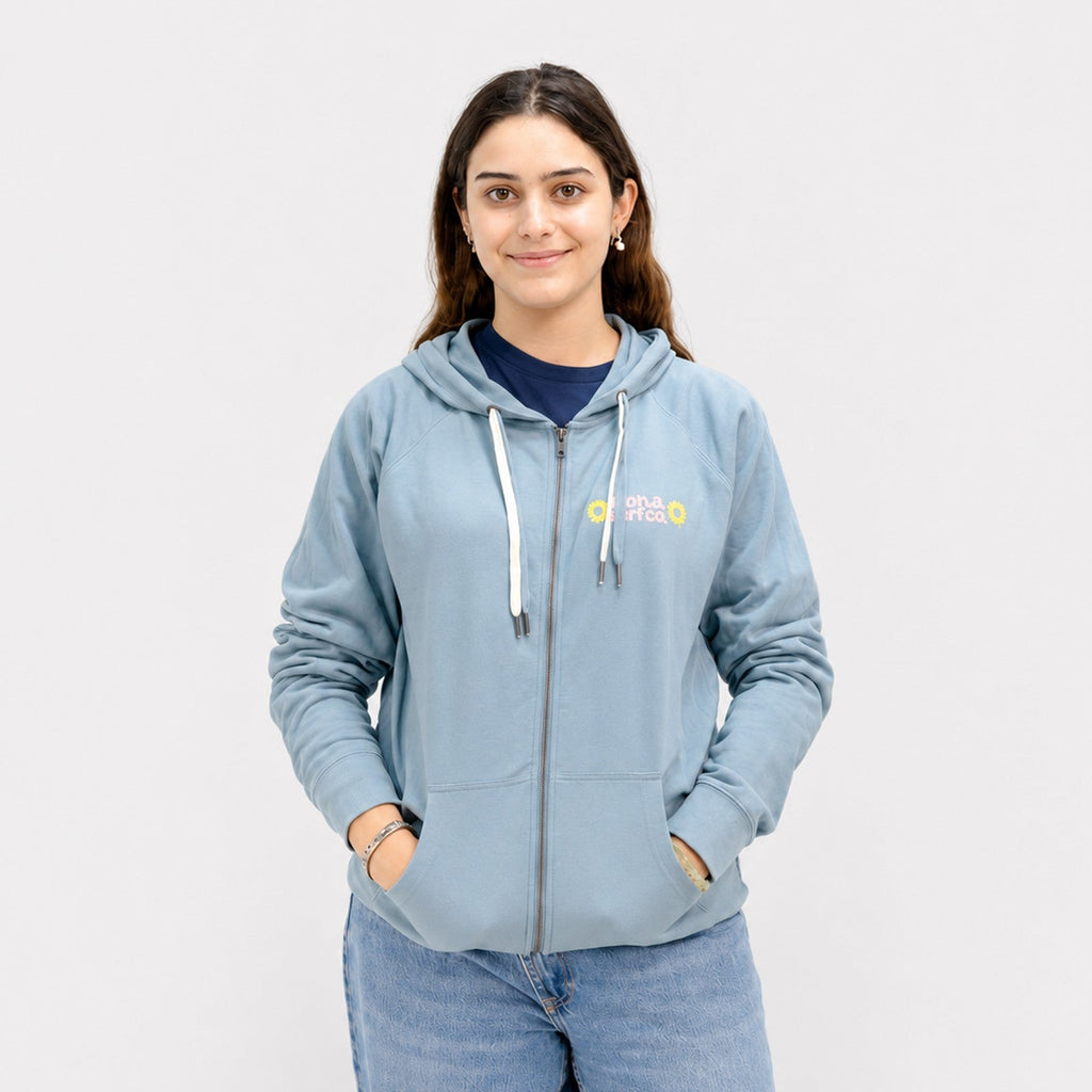 Sun Badge Womens Zip Hoodie