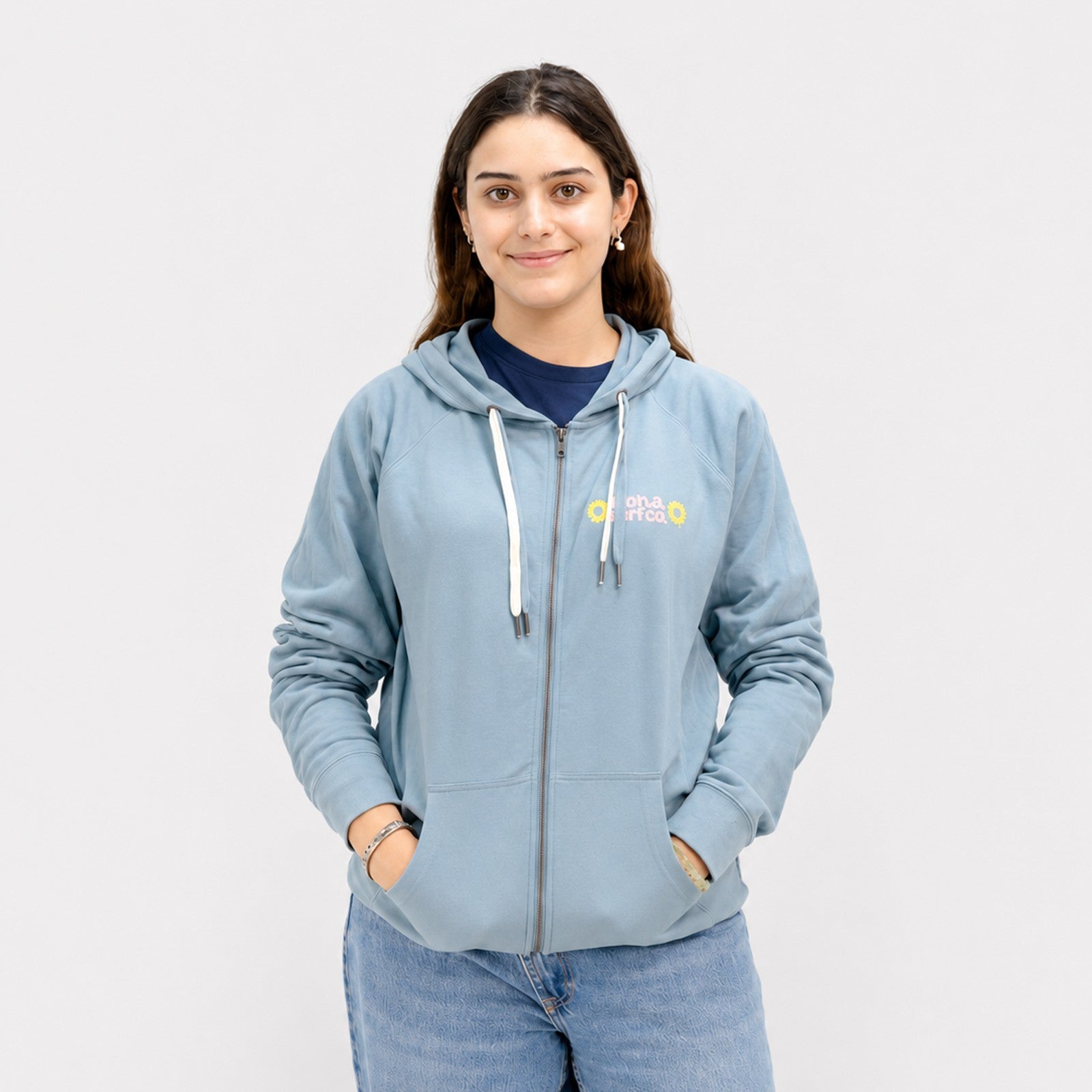 Sun Badge Womens Zip Hoodie