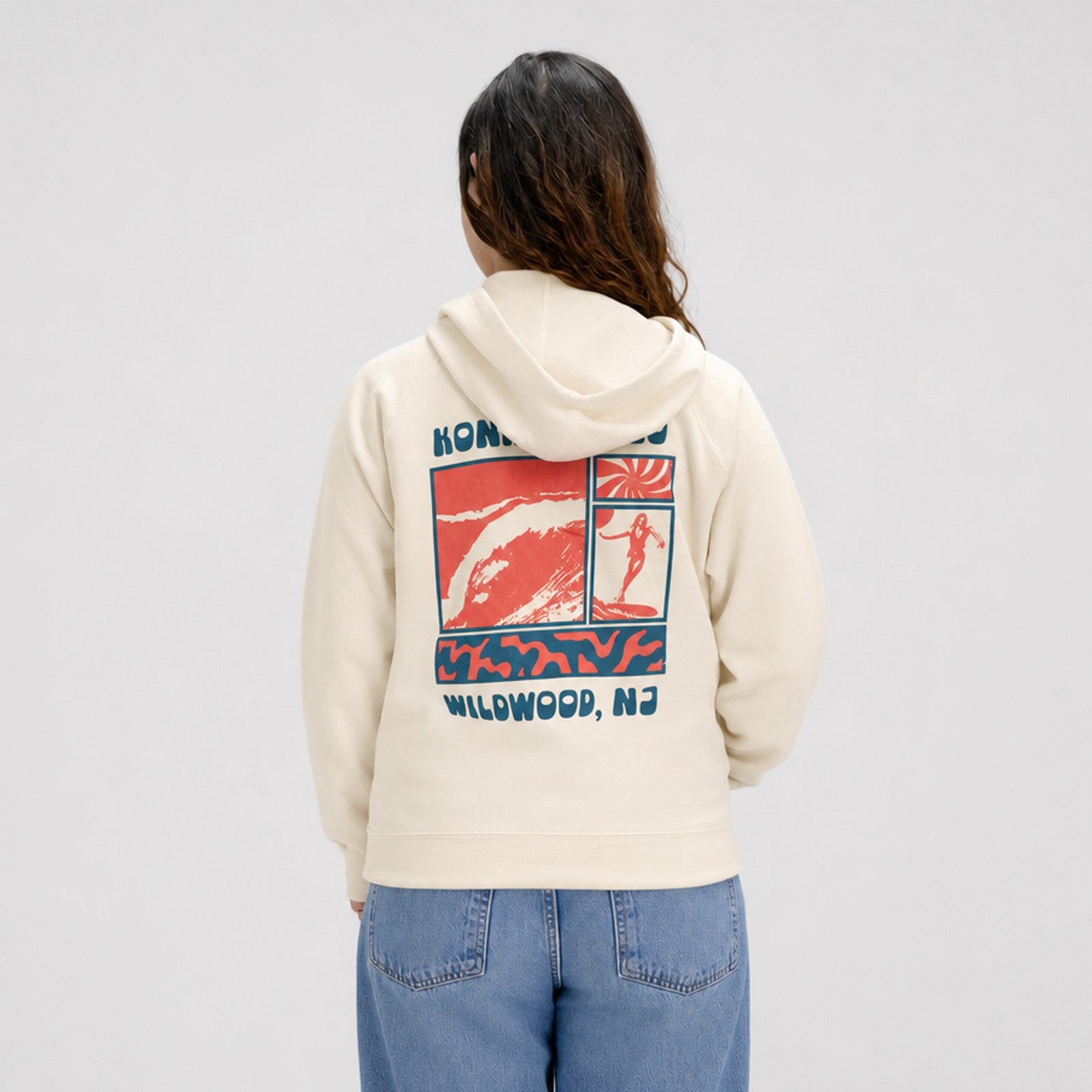Panels of Summer Womens Zip Hoodie
