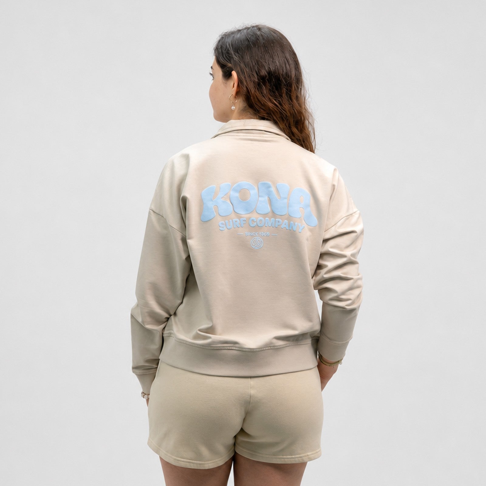 Bubble Puff Quarter Womens Zip Hoodie