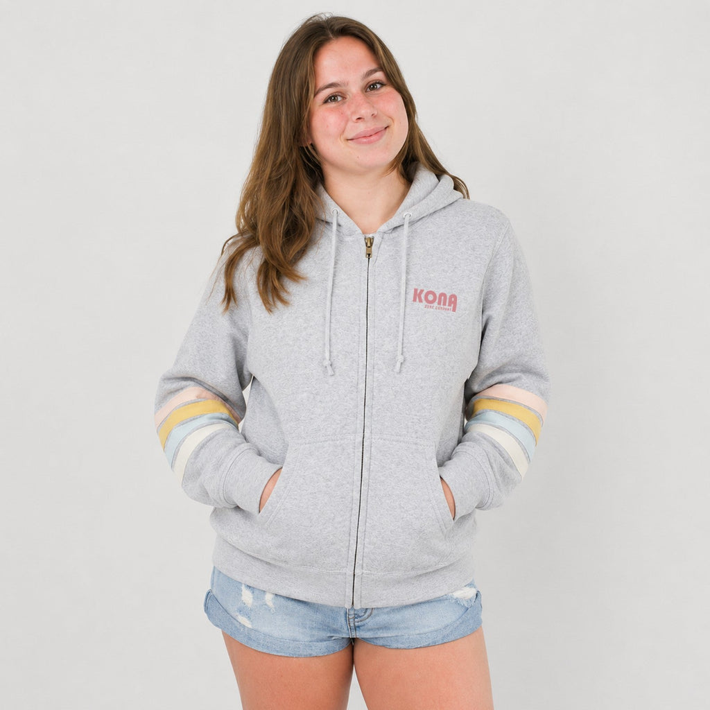 Luna Stripe Womens Zip Hoodie