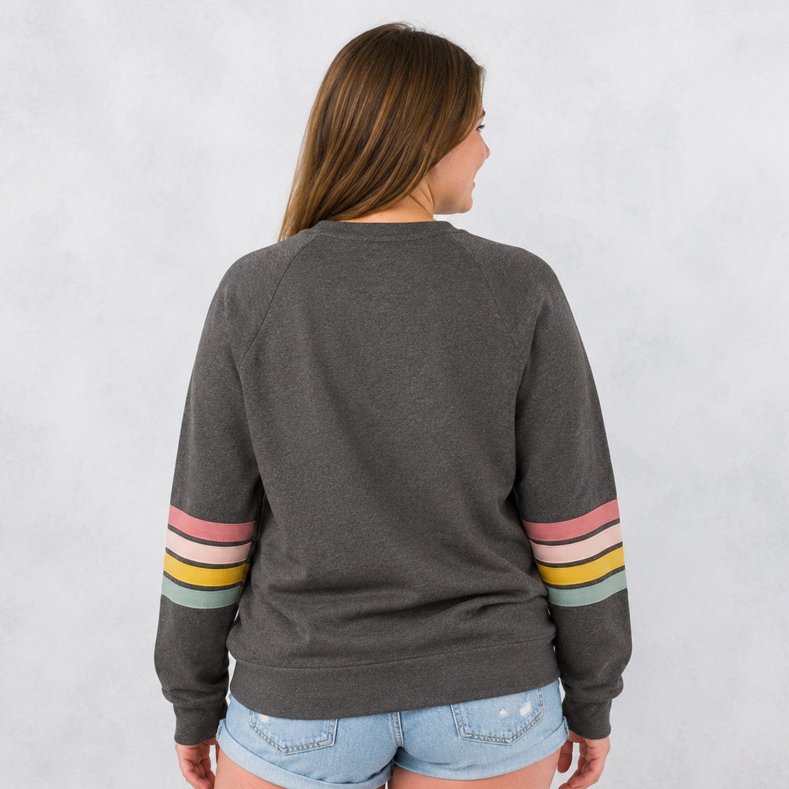 Luna Stripe Womens Crew Sweatshirt