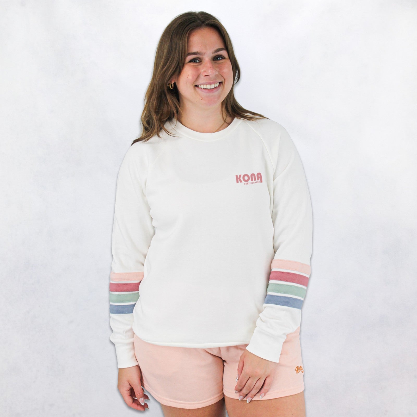Luna Stripe Womens Crew Sweatshirt