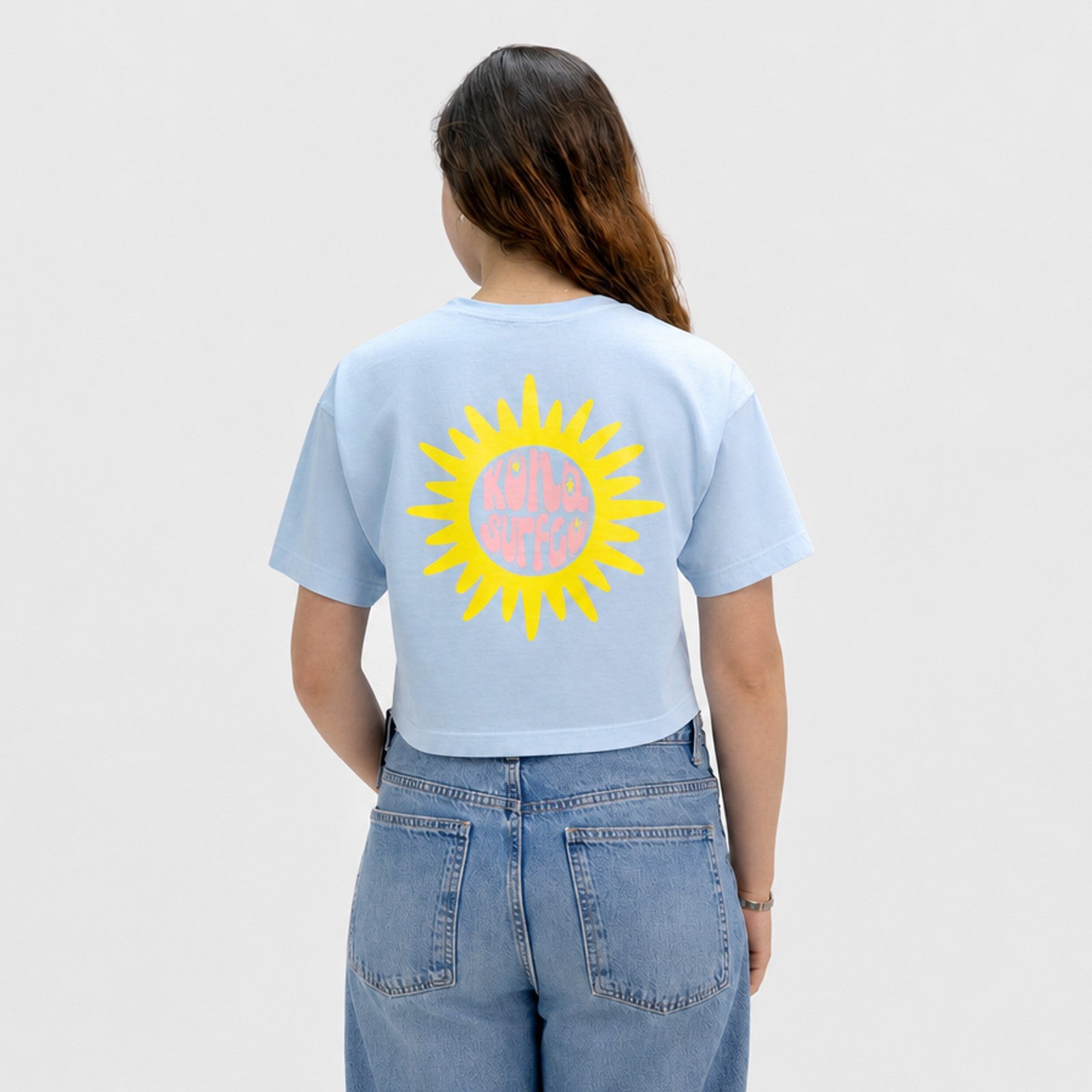 Sun Badge Womens Cropped T-Shirt