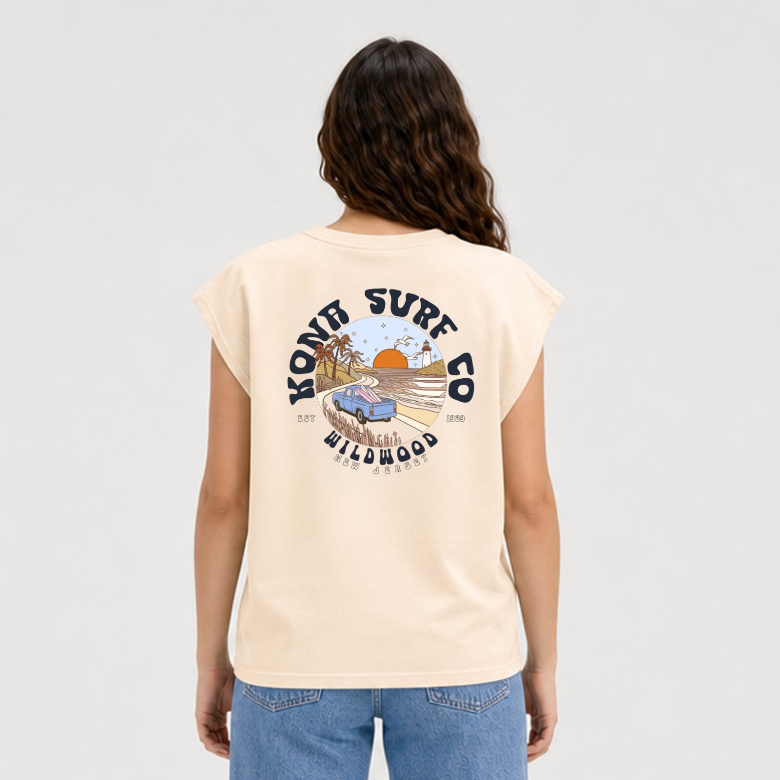 Road to the Beach Womens Cropped Tank Top
