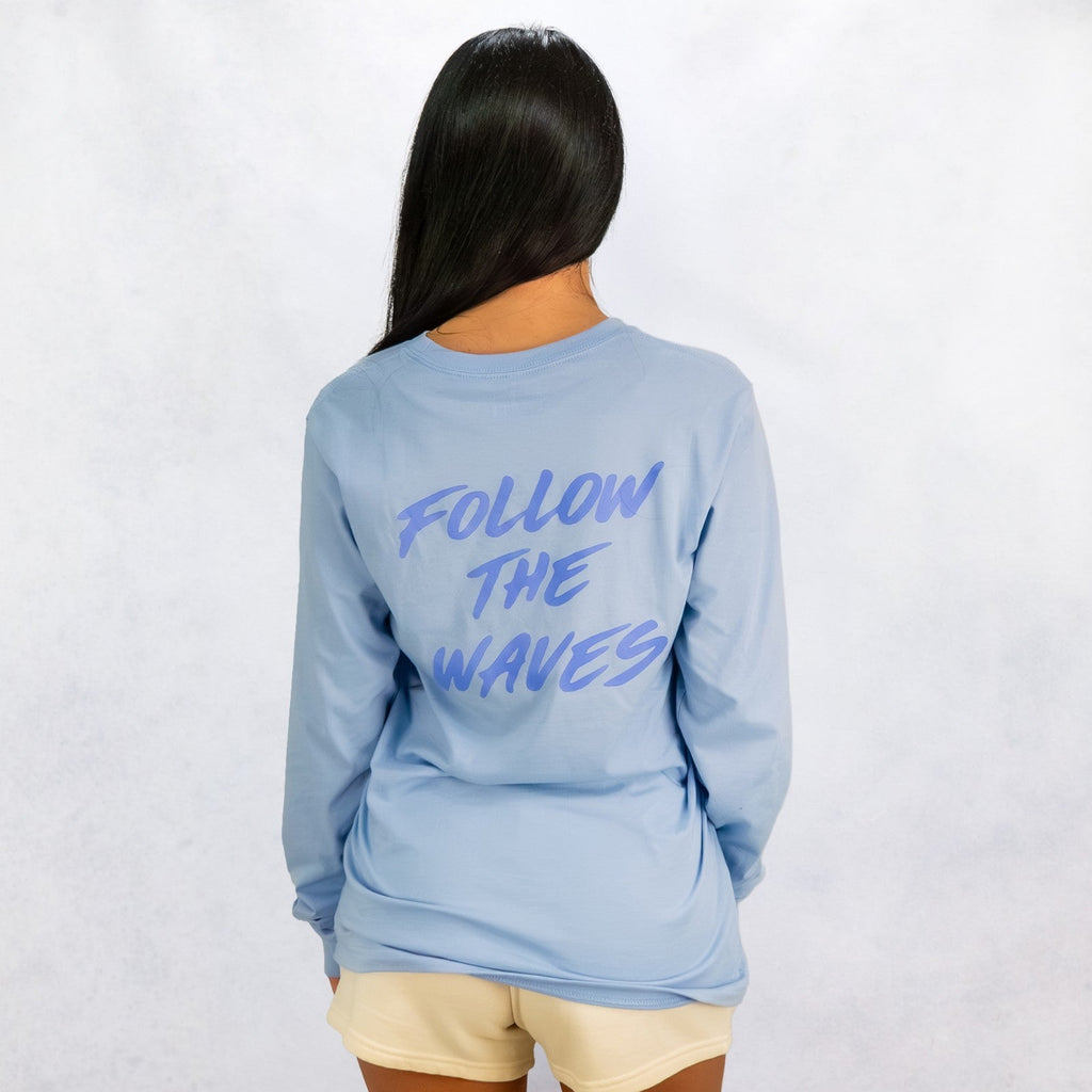 Follow the Waves Brush Womens Long Sleeve Shirt