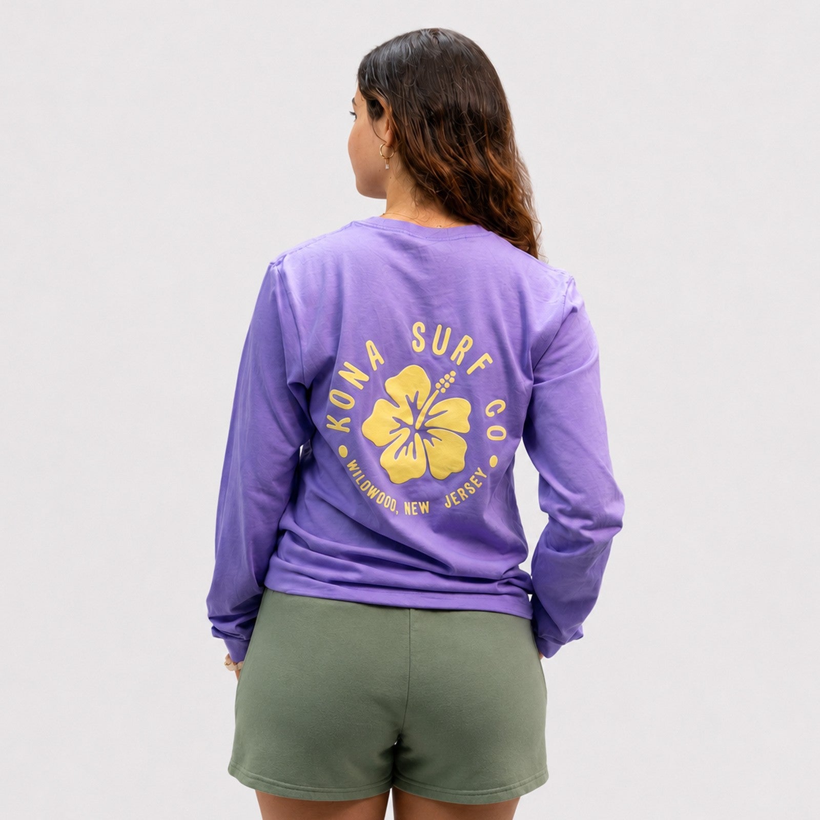 Hibiscus Puff Womens Long Sleeve Shirt