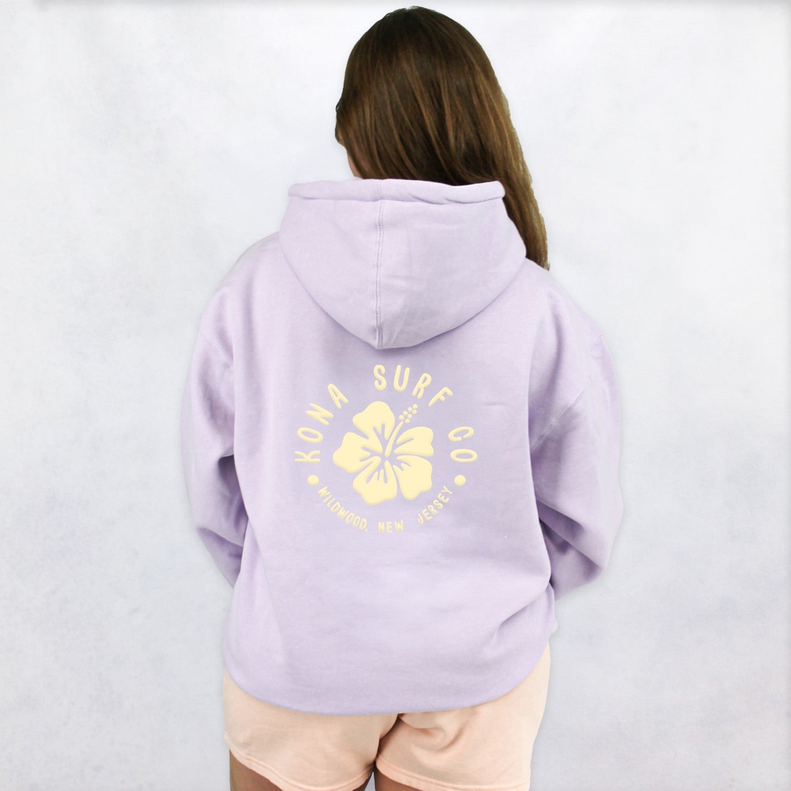 Hibiscus Puff Womens Pullover Hoodie