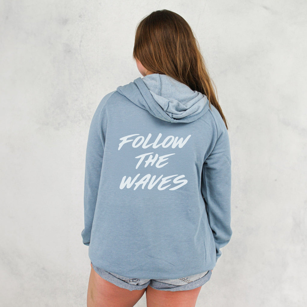 Follow the Waves Brush Womens Zip Hoodie