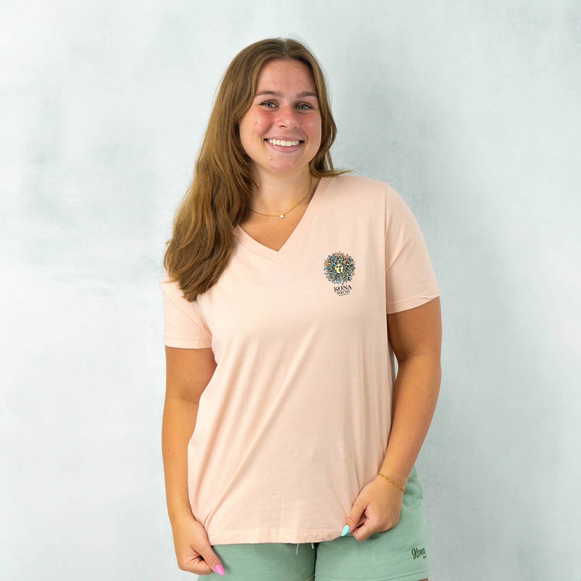 Original Sun Womens V-Neck T-Shirt