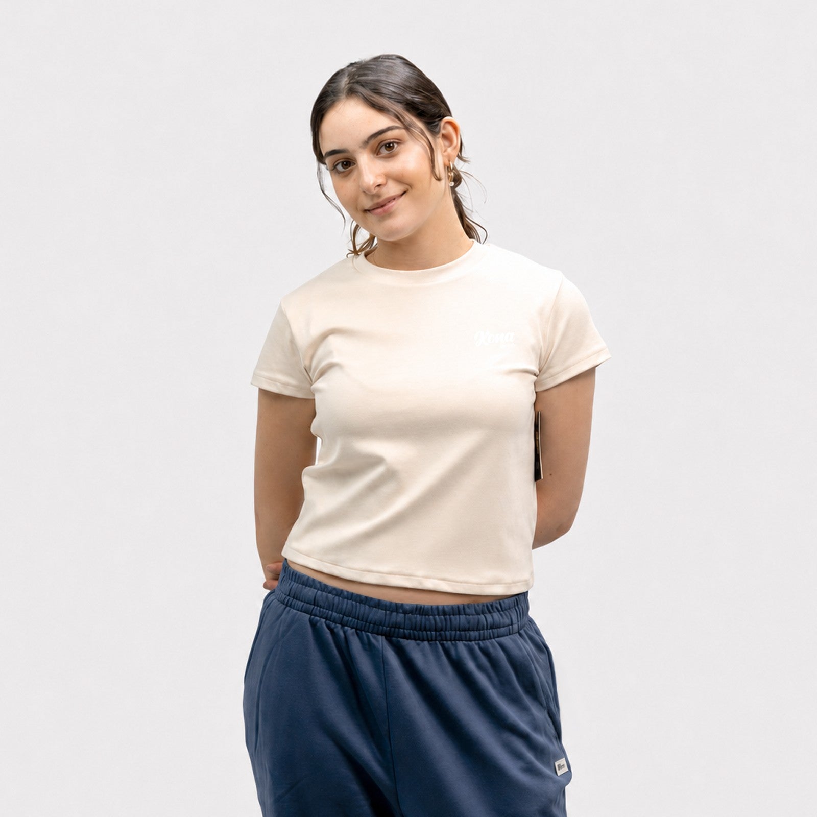 Sand Womens Cropped T-Shirt