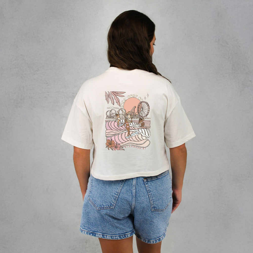 Summer Sunrise Womens Cropped T-Shirt