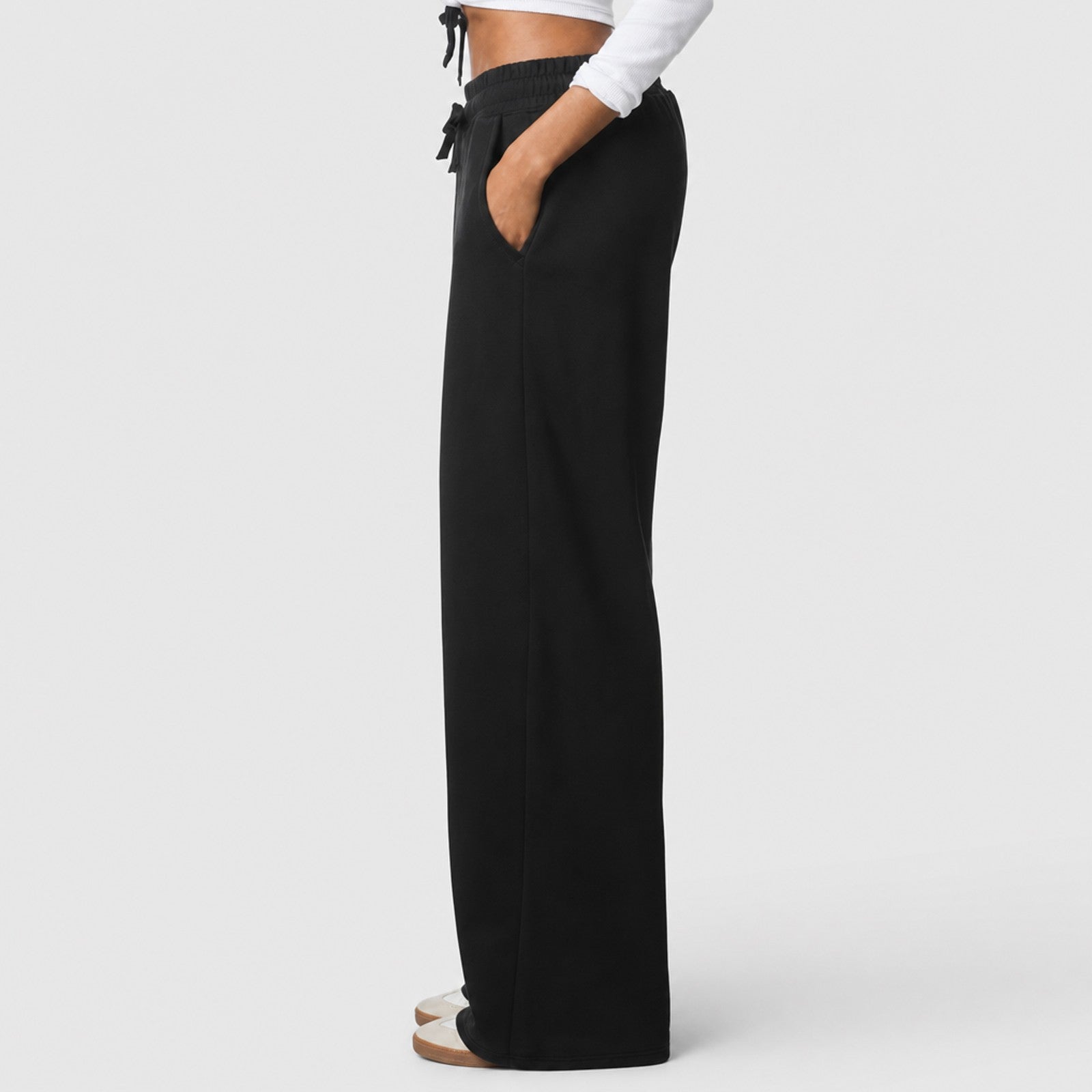 Script Wide Leg Womens Sweatpants