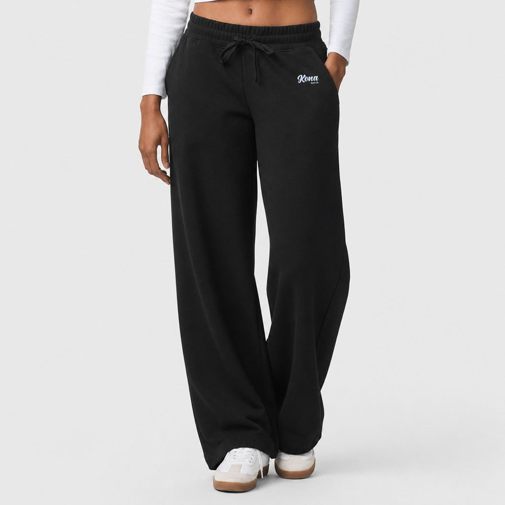 Script Wide Leg Womens Sweatpants