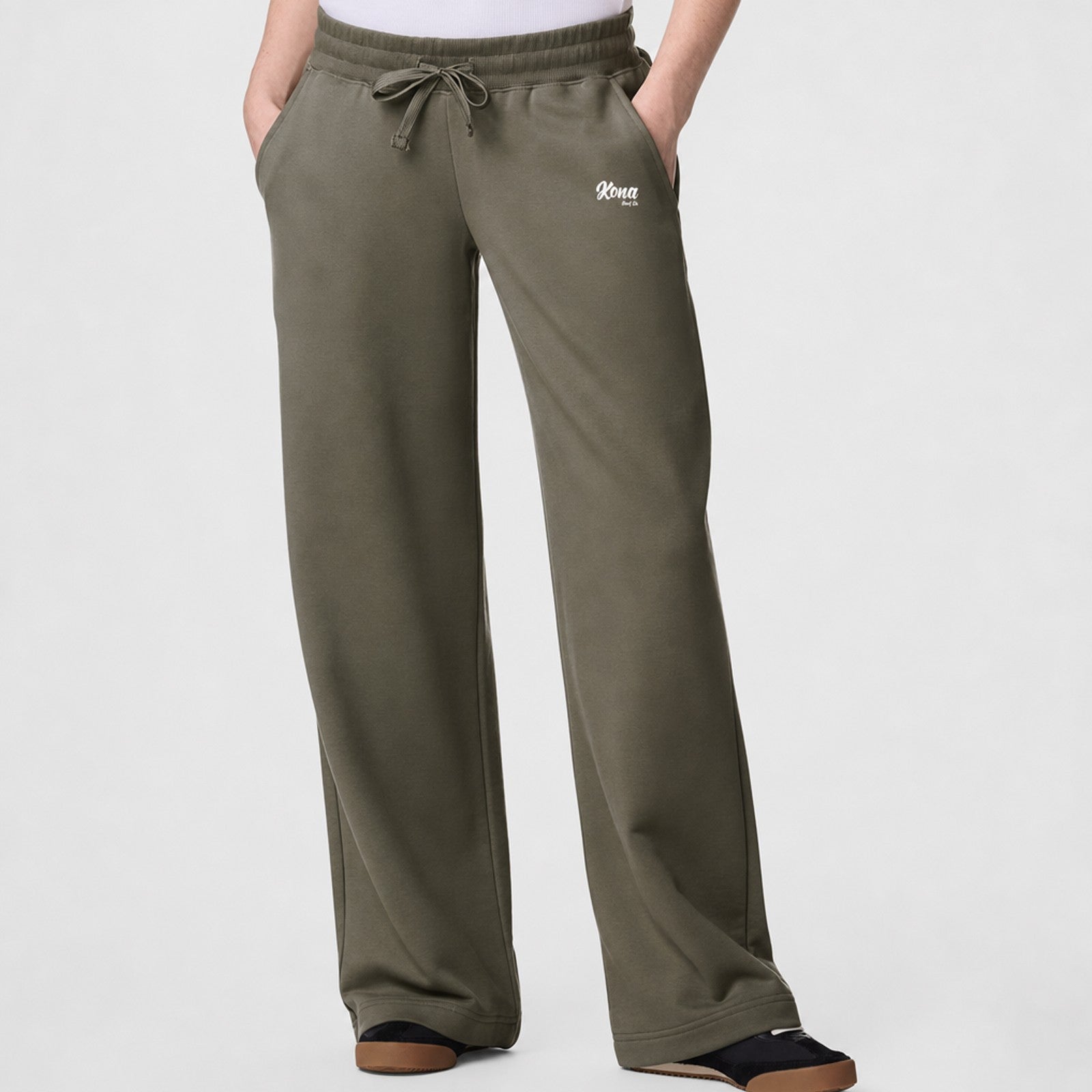 Script Wide Leg Womens Sweatpants