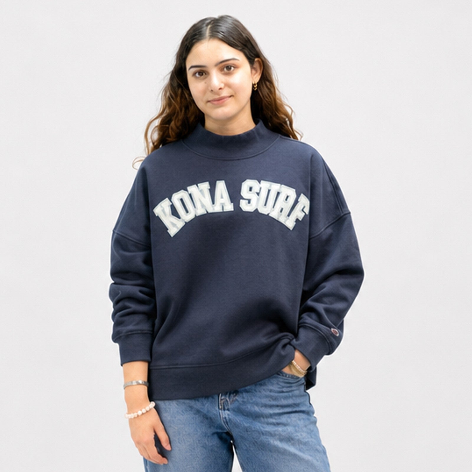 Signature Mock Womens Crew Sweatshirt