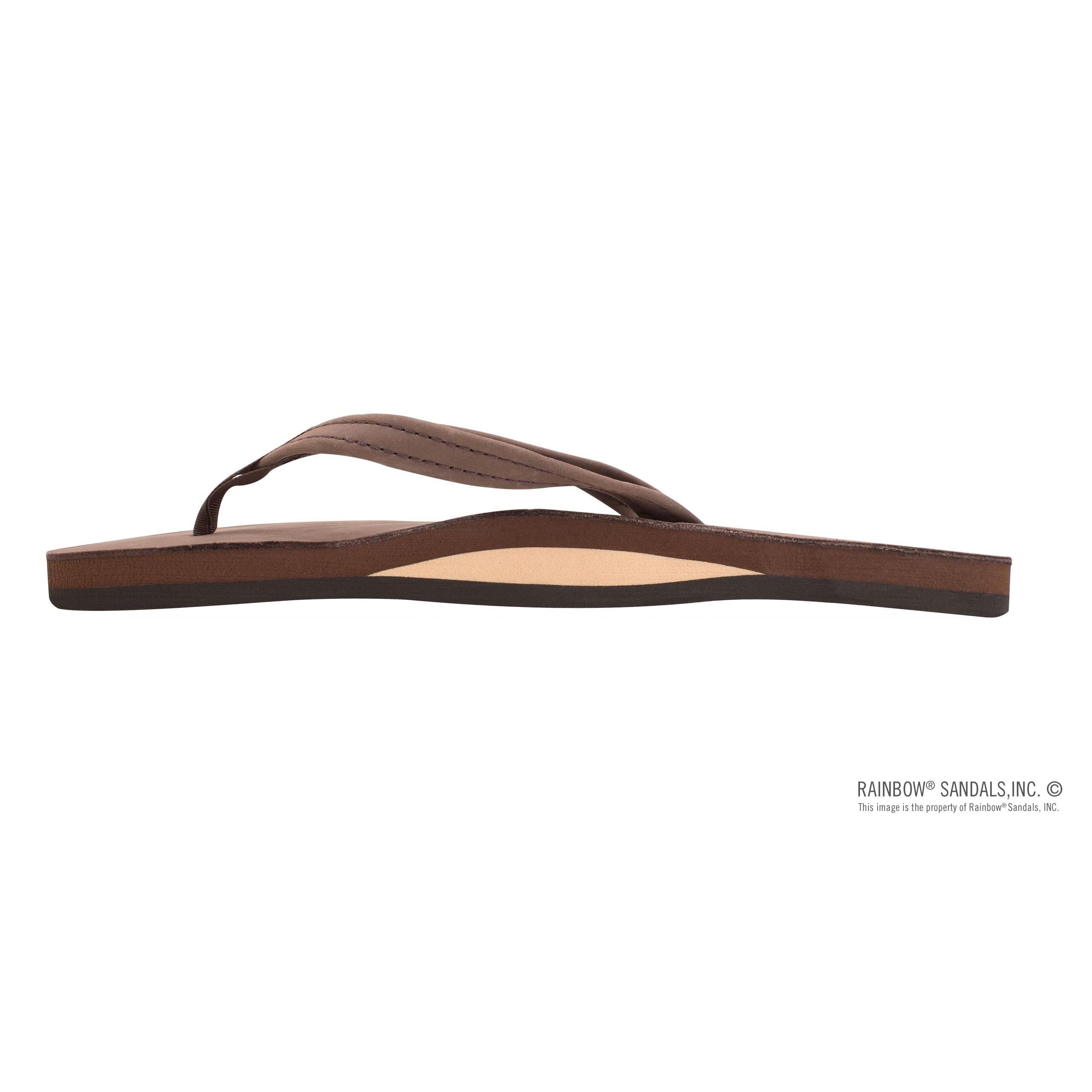 Rainbow Single Layer Narrow Strap Womens Sandals