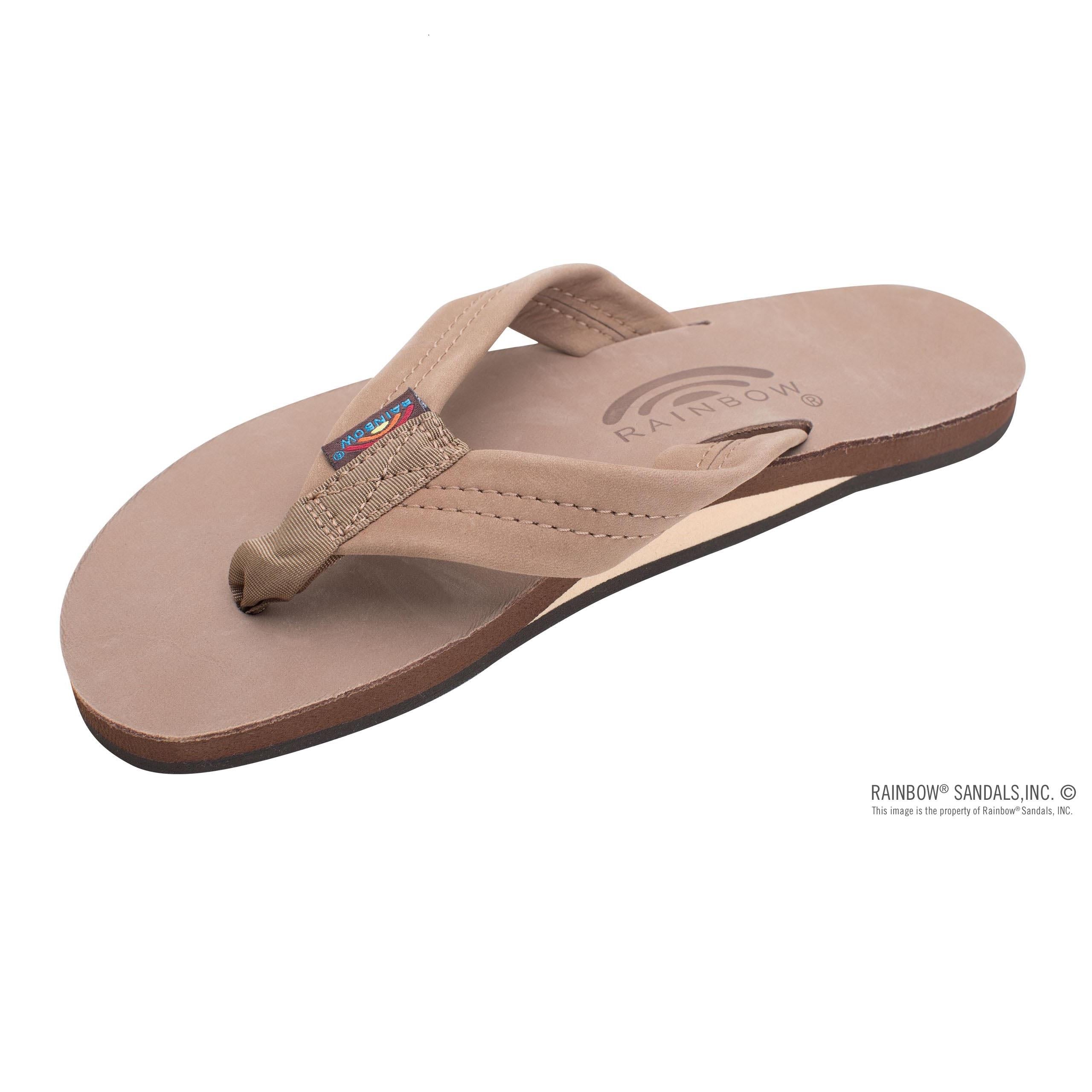 Rainbow Single Layer Wide Strap Womens Sandals