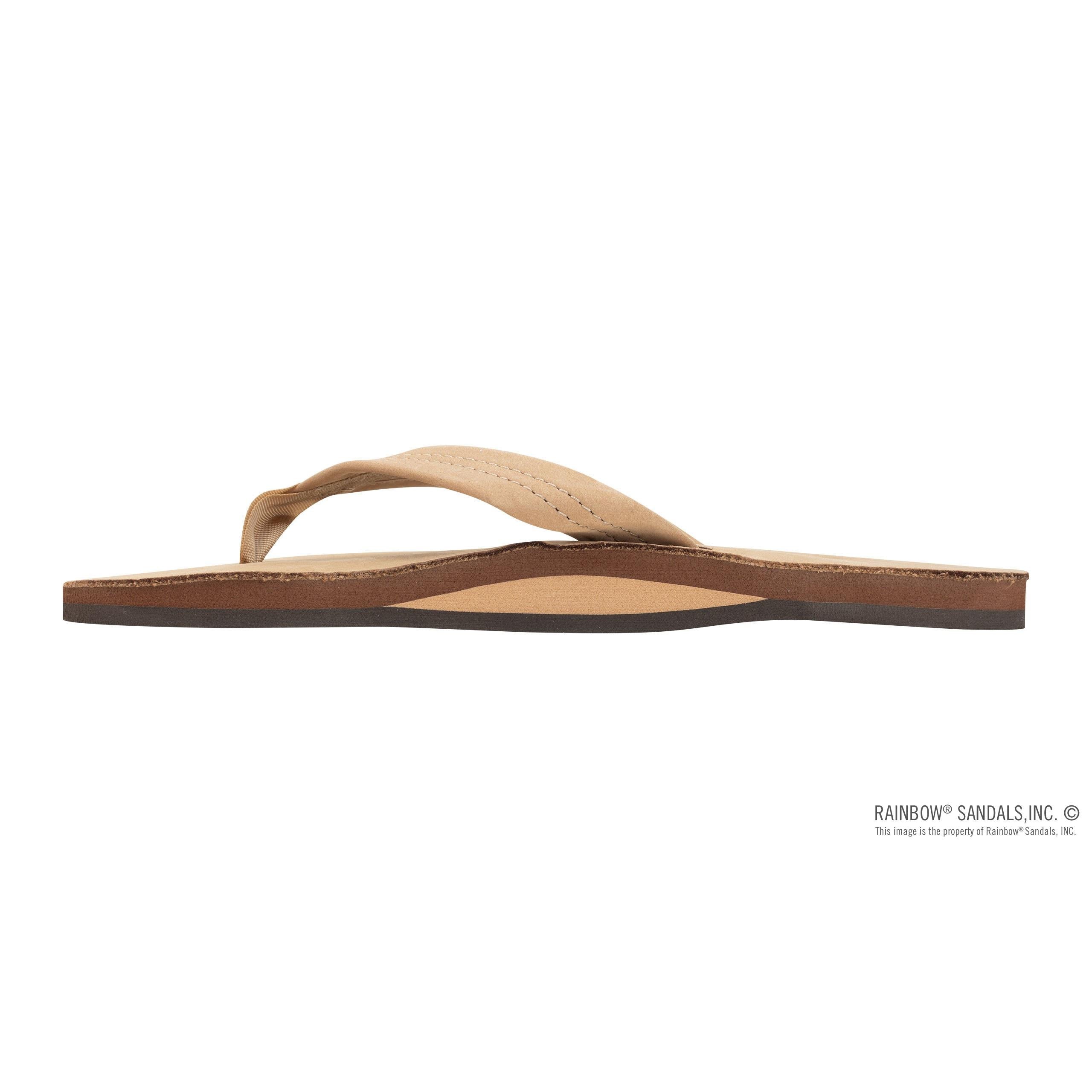 Rainbow Single Layer Wide Strap Mens Sandals